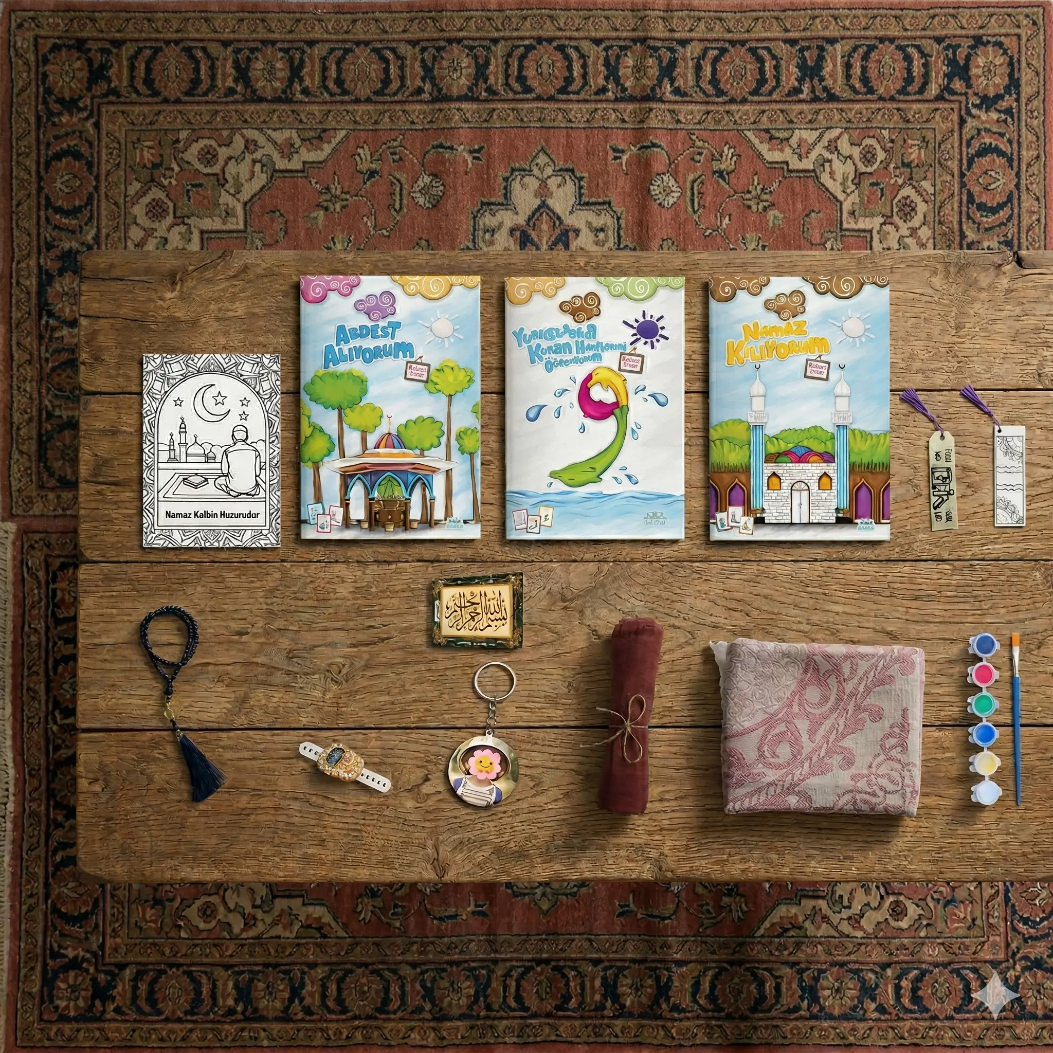 Kız Set AZEZEfix–Çocuklar İçin Namaz Öğrenme ve Manevi Set